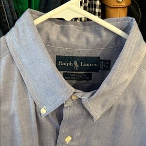 Ralph Lauren Light Blue Casual Button Down Shirt Large